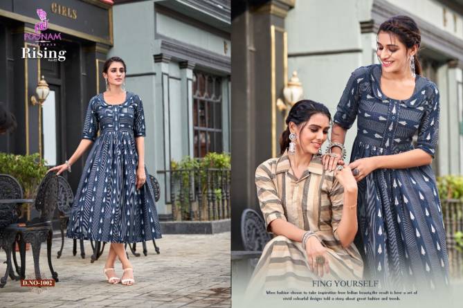 Poonam Rising 2 Trending Cotton Printed Ethnic Wear Kurti Collection